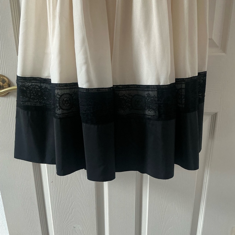 Source Unknown Black and Cream Midi Dress - Picture 4 of 5